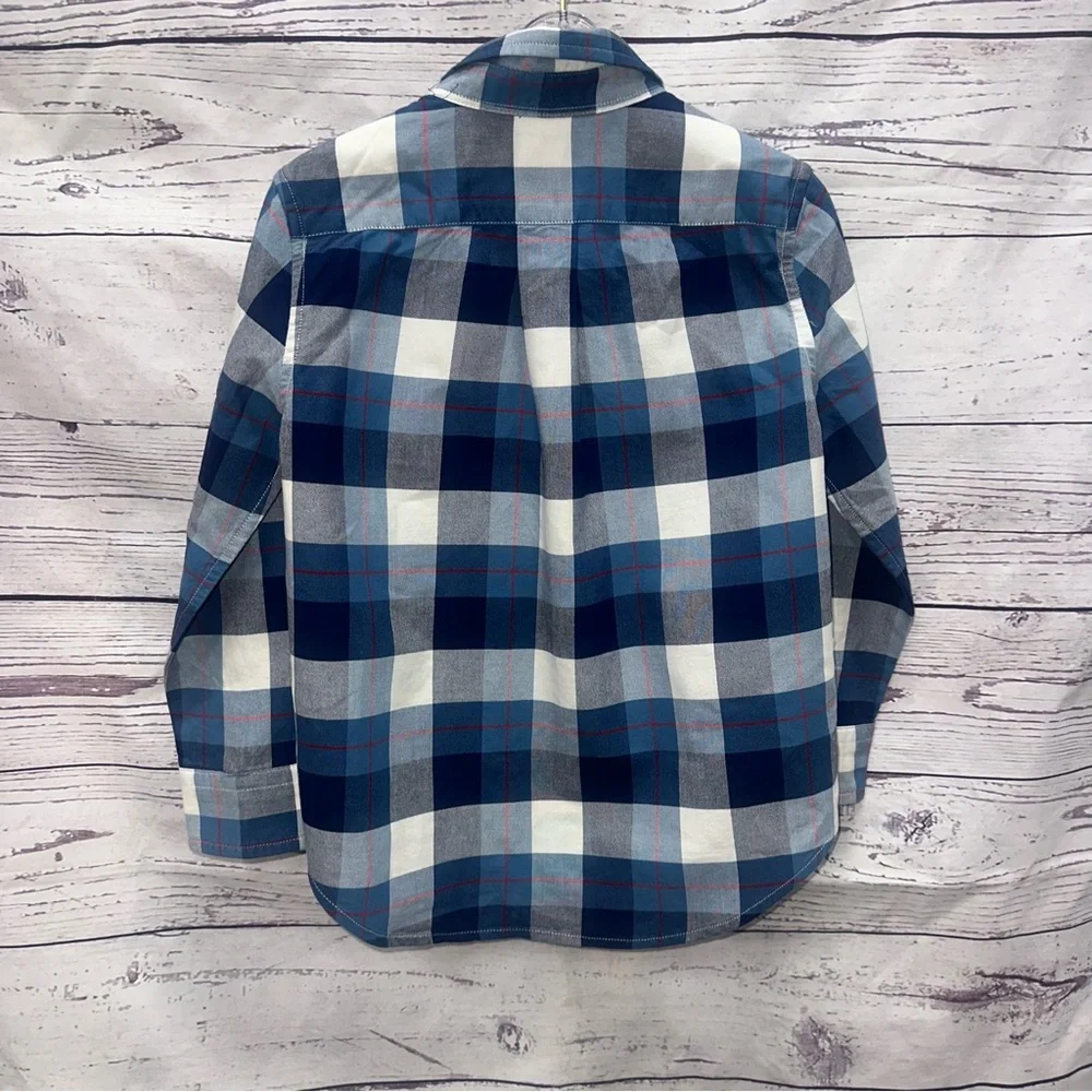 Ralph Lauren Blue Plaid Button-Down Shirt Size 5